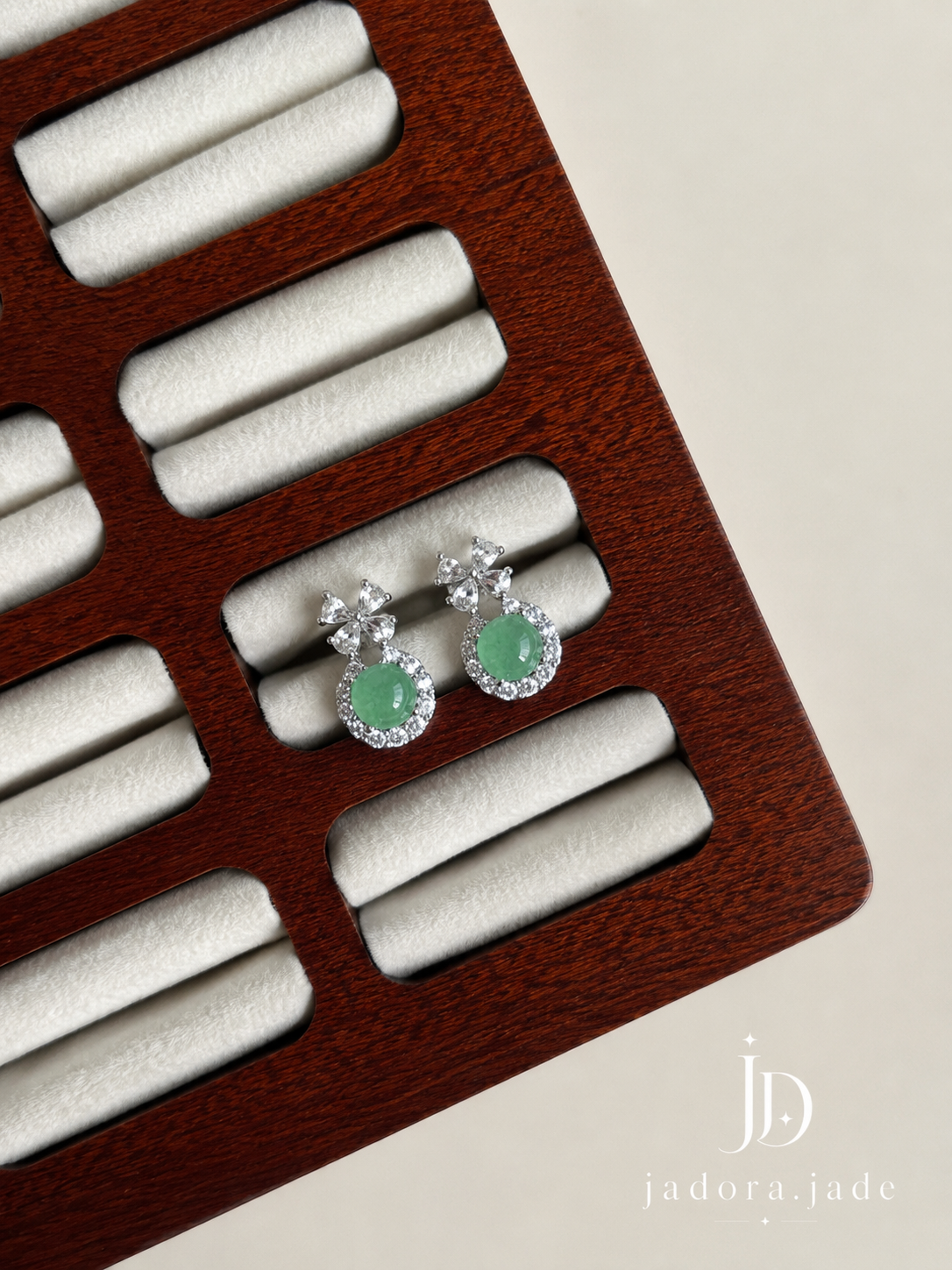 Princess Water Jade (Icy) Earring | 公主翡翠耳环