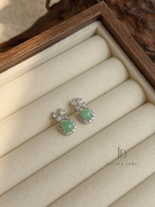 Princess Water Jade (Icy) Earring | 公主翡翠耳环
