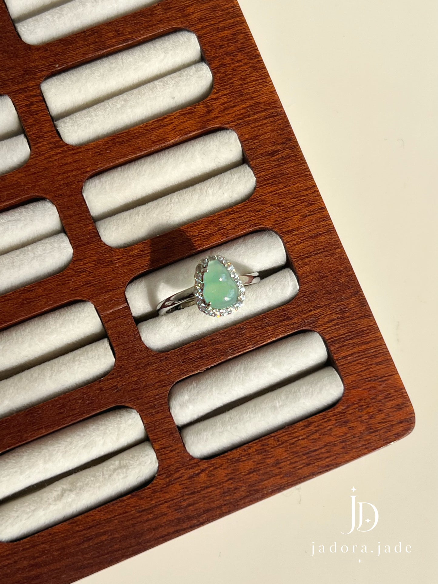 Dreamy Blue Gourd Ring | 梦幻蓝葫芦翡翠戒指