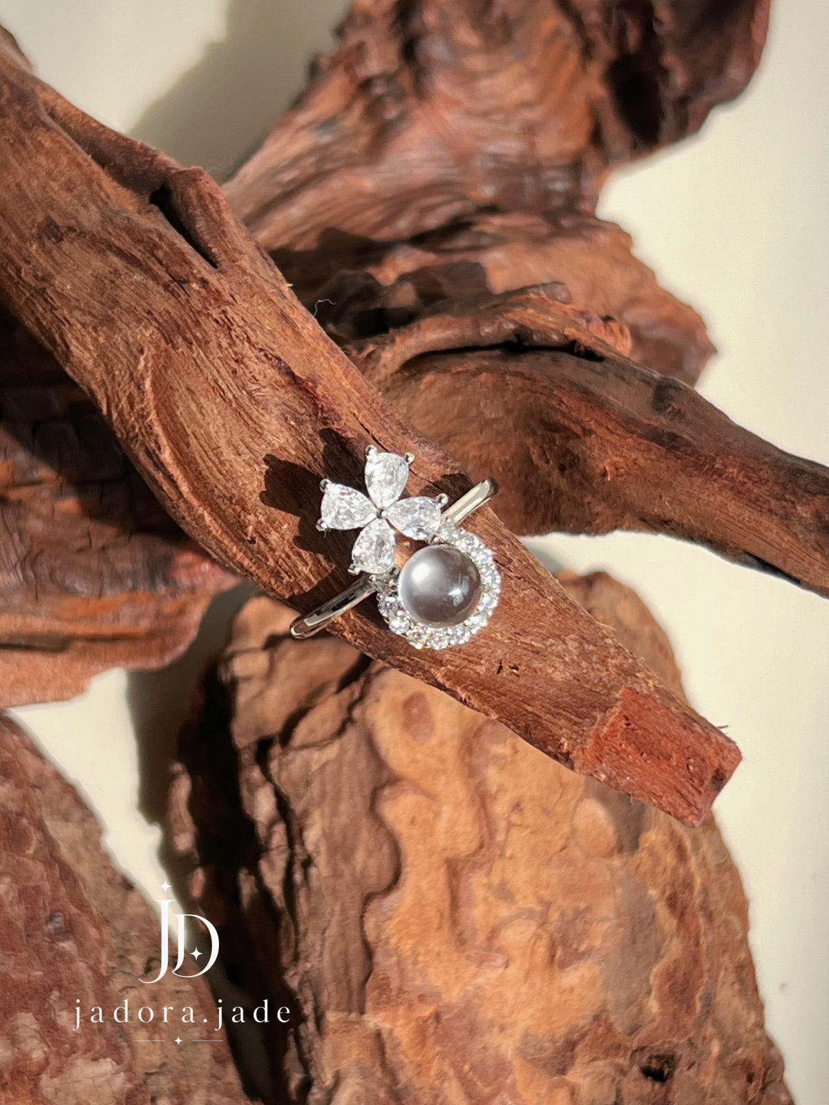 Princess Clear Jade Ring | 公主冰透翡翠戒指