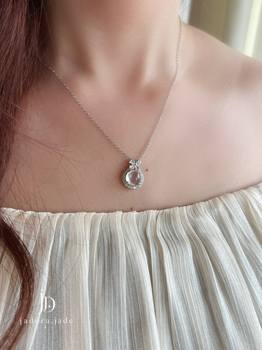 Princess Clear Cabochon Pendant | 公主冰透翡翠蛋面吊坠