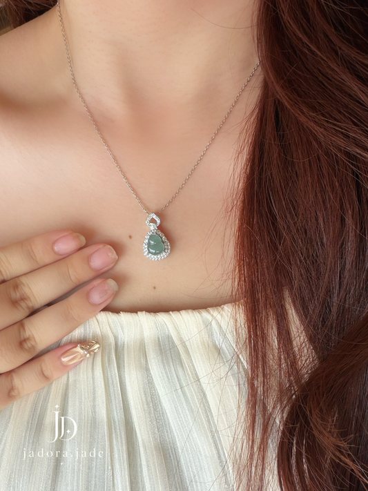 Ice Sky Blue gourd Jade Pendant | 冰天蓝葫芦翡翠吊坠