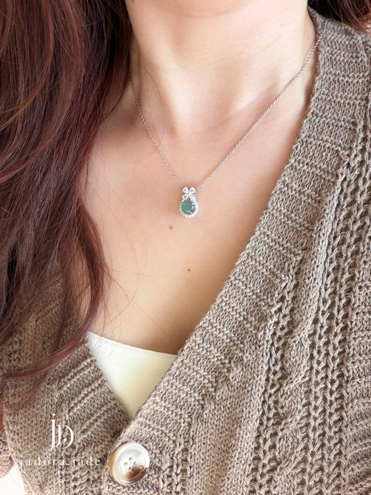Princess Blue Cabochon Pendant | 公主蓝翡翠蛋面吊坠