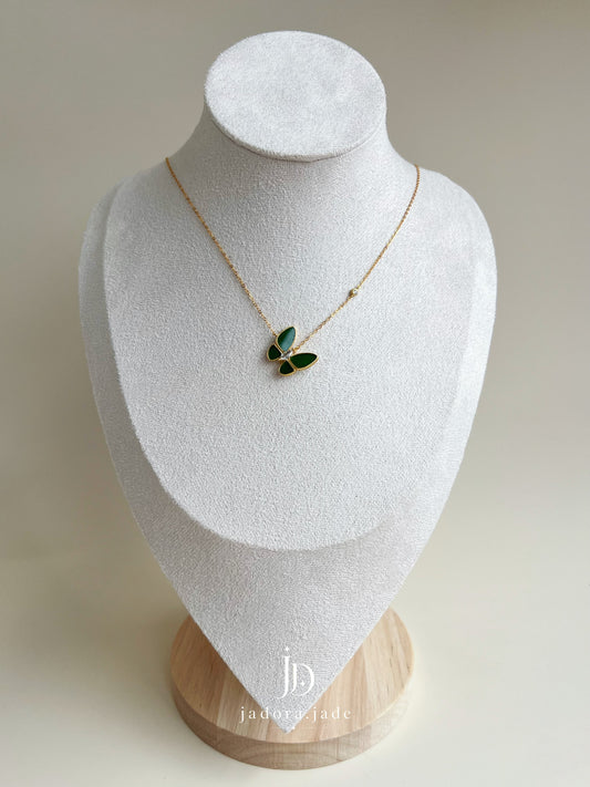 Wings of Eternal Grace | Burmese Jade Necklace