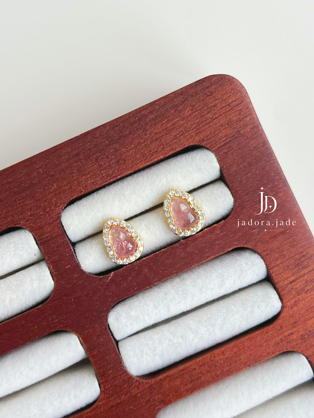 Blush Hulu 粉彩葫芦 | Pink Tourmaline Earrings