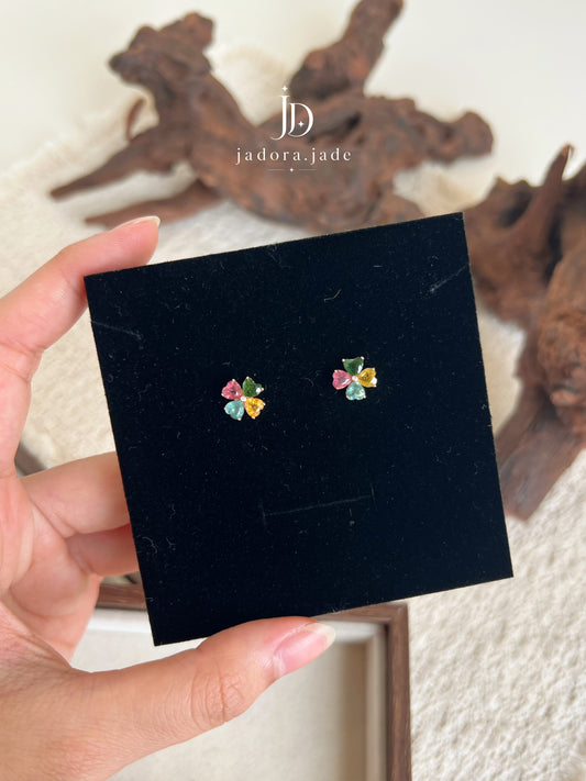Prism Reverie 绮彩幻梦 | Rainbow Tourmaline Earrings