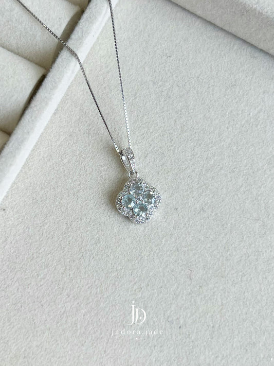 Aquamarine Silver Pendant