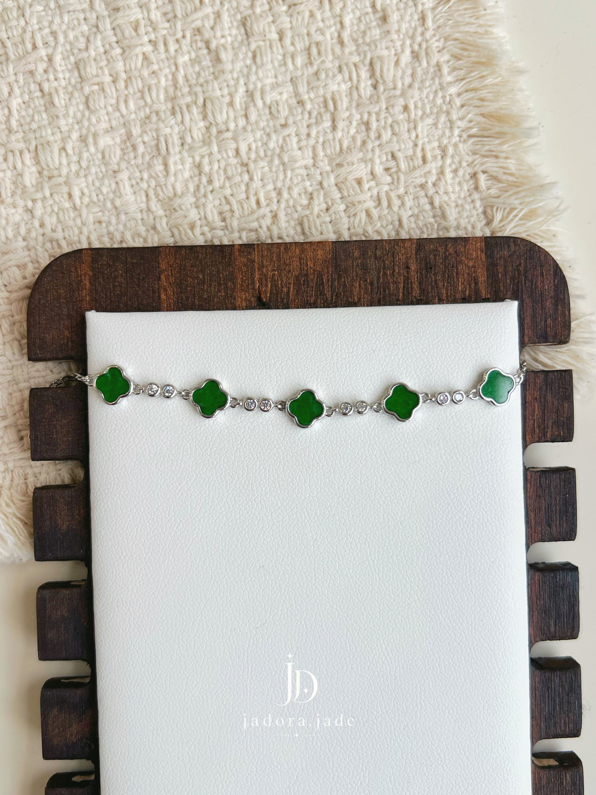 Clover Blessing 四叶纳福 | Burmese Jade Bracelet