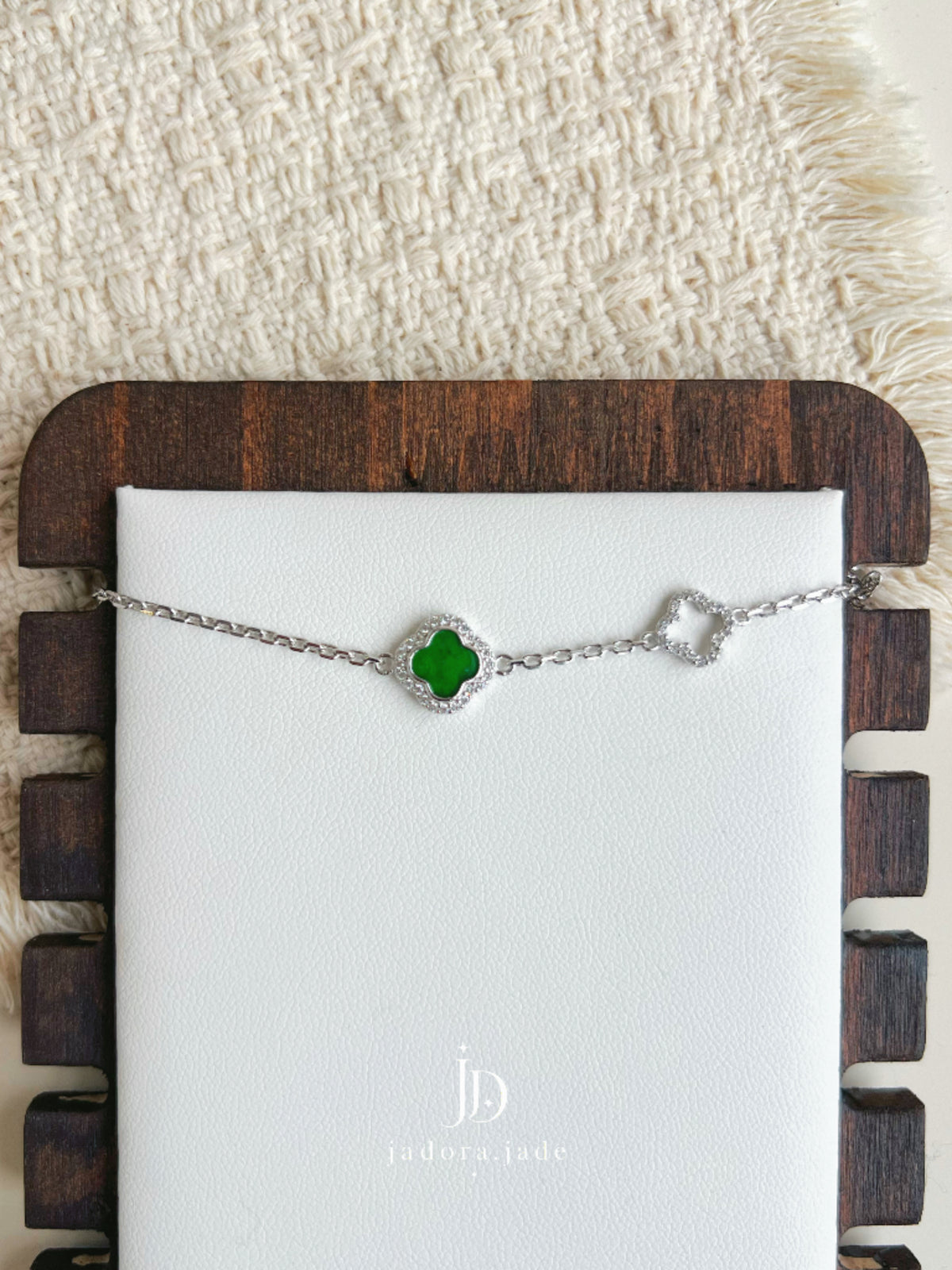 Double Clover 双叶福韵 | Burmese Jade Bracelet