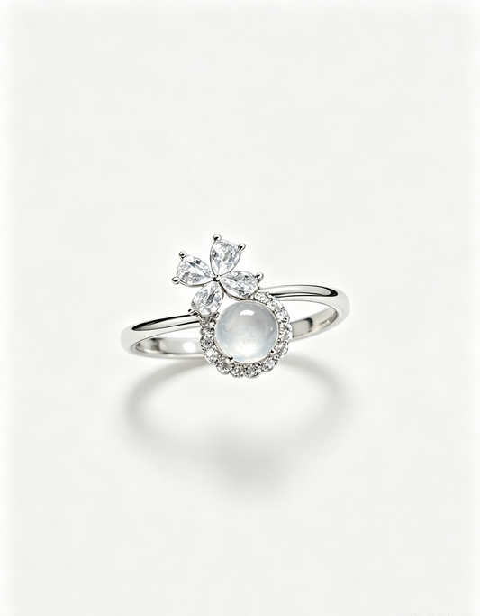 Princess Clear Jade Ring | 公主冰透翡翠戒指