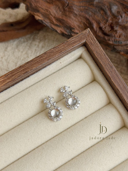 Princess Water Jade (Clear) Earring | 公主水润翡翠（冰透）耳环