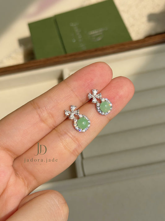 Princess Water Jade (Icy) Earring | 公主翡翠耳环
