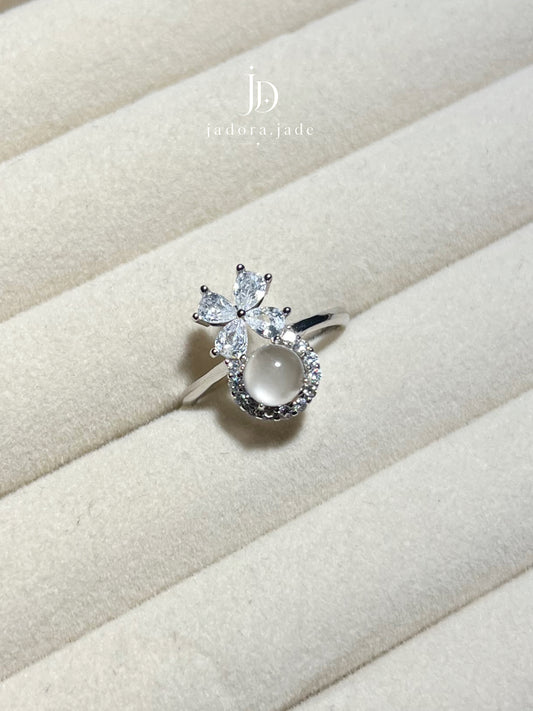 Princess Clear Jade Ring | 公主冰透翡翠戒指