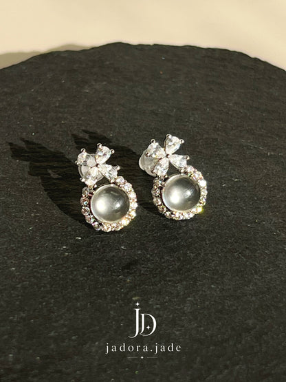 Princess Water Jade (Clear) Earring | 公主水润翡翠（冰透）耳环