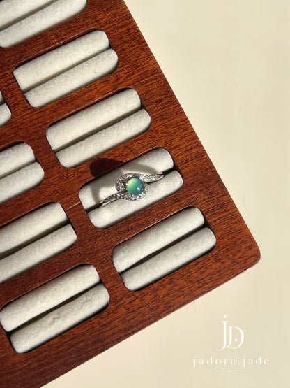 Blue Marquise Jade Ring (NO CERT) | 蓝色马眼翡翠戒指（无证书）
