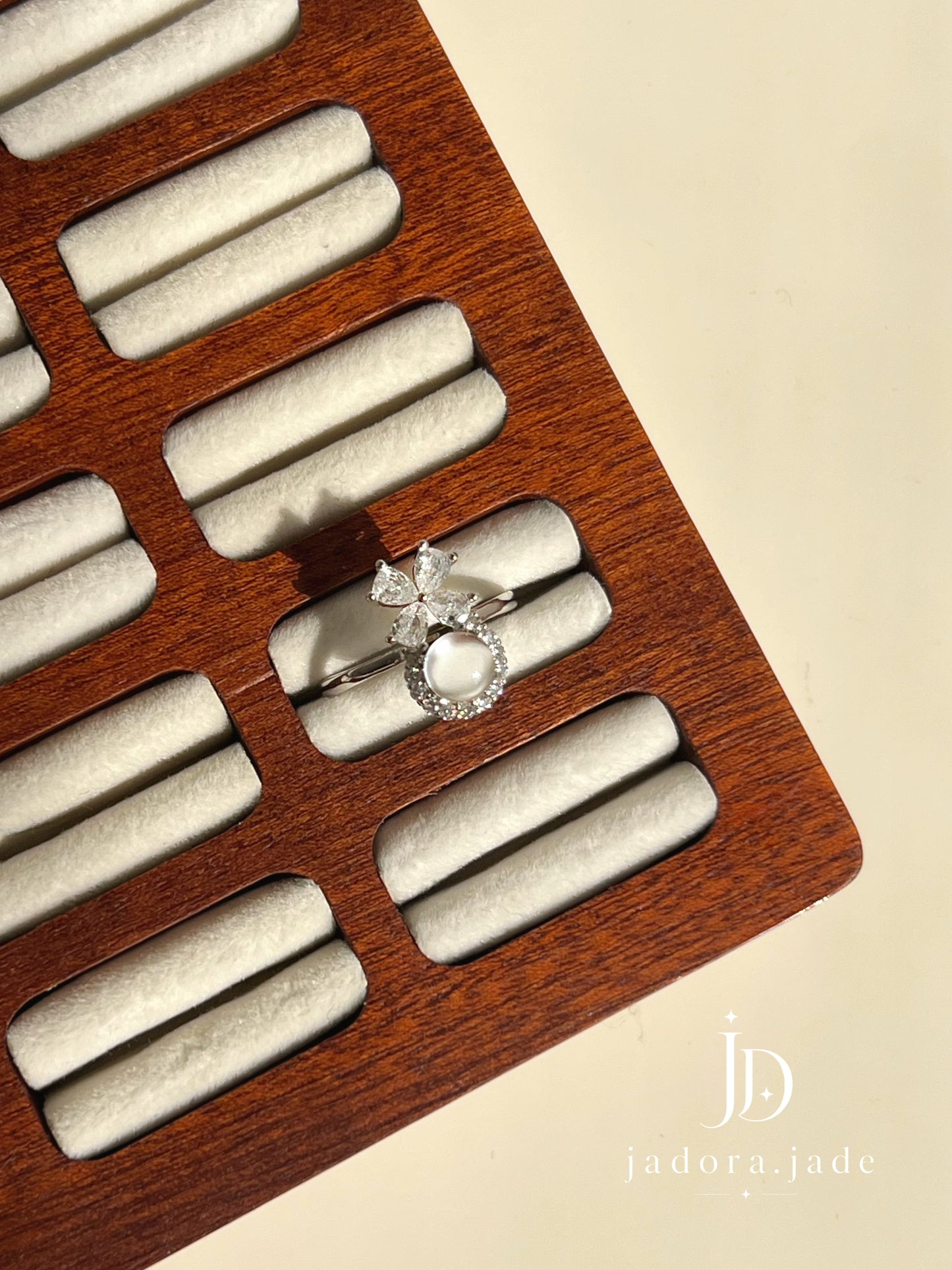 Princess Clear Jade Ring | 公主冰透翡翠戒指