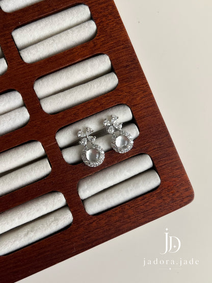 Princess Water Jade (Clear) Earring | 公主水润翡翠（冰透）耳环