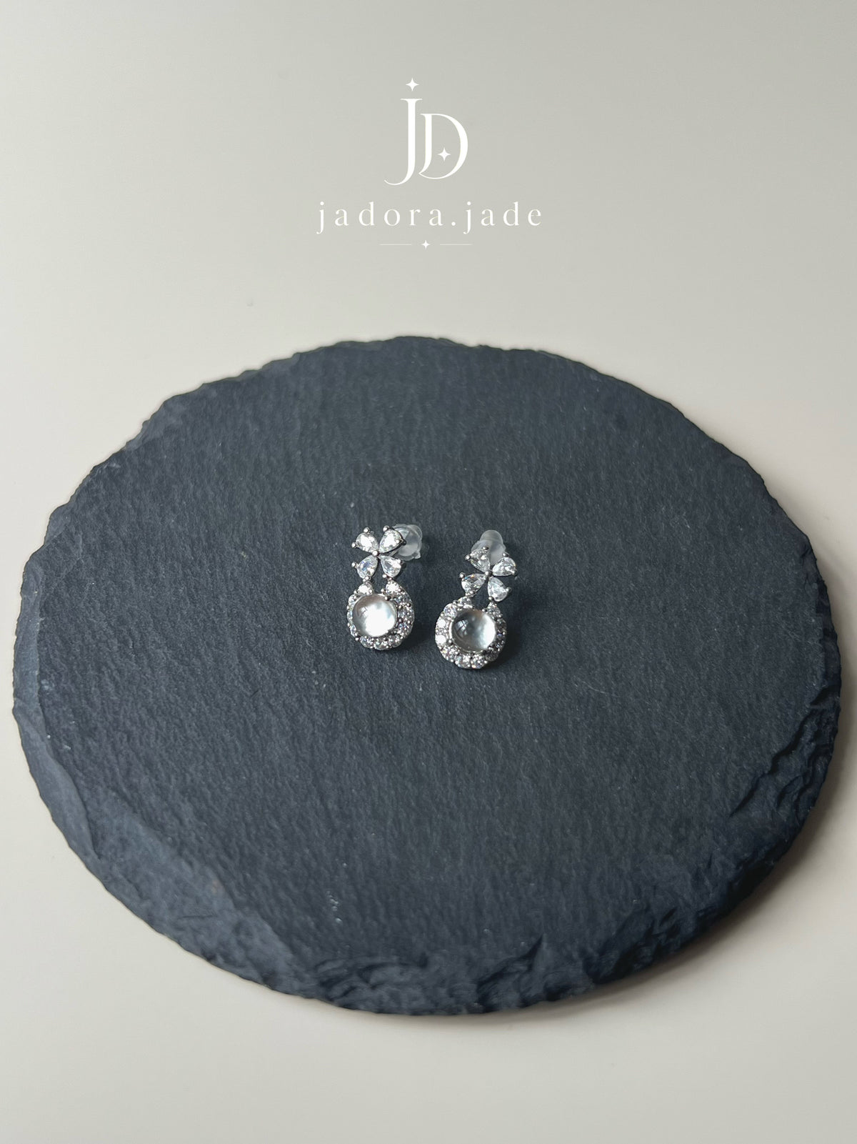 Princess Water Jade (Clear) Earring | 公主水润翡翠（冰透）耳环