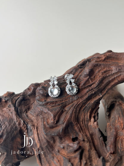Princess Water Jade (Clear) Earring | 公主水润翡翠（冰透）耳环