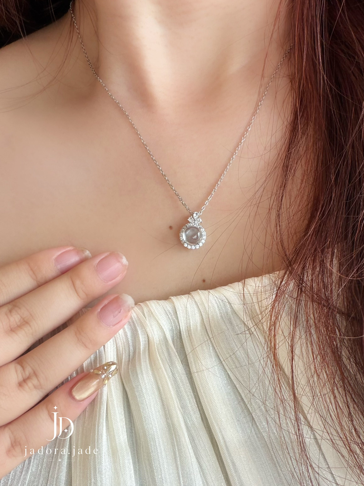 Ribbon of Grace Jade Pendant | 恩典丝带翡翠吊坠