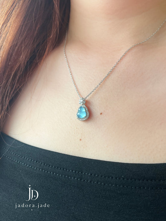 Aquamarine Gourd Crystal Pendant (No Cert)