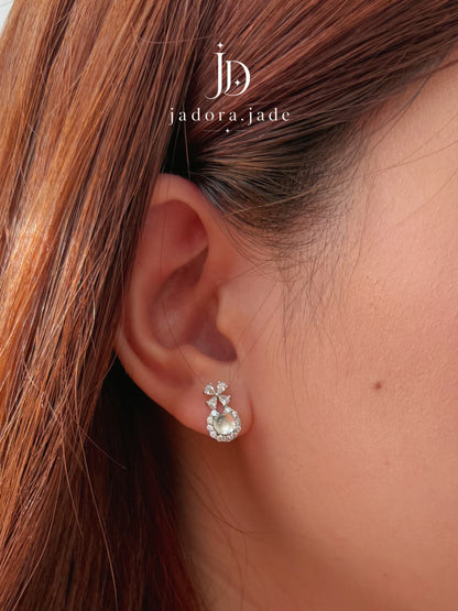 Princess Water Jade (Clear) Earring | 公主水润翡翠（冰透）耳环