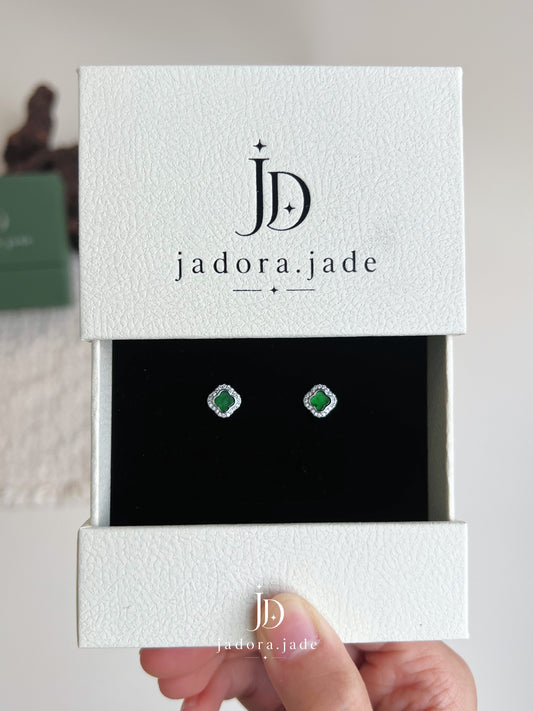 The Four Petals of Fortune | Jade Earrings