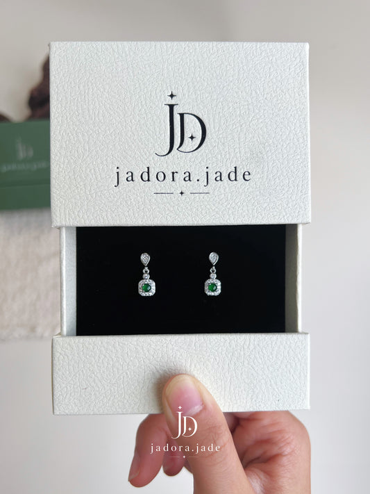 Dewlit Drop Jade Earrings