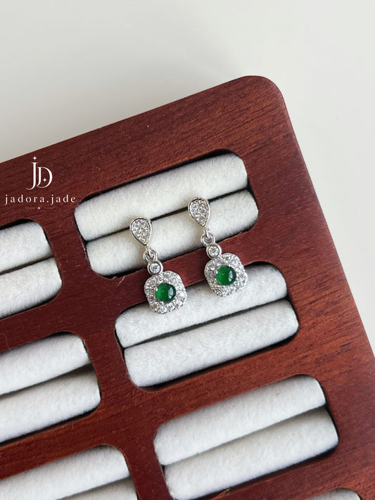 Dewlit Drop Jade Earrings
