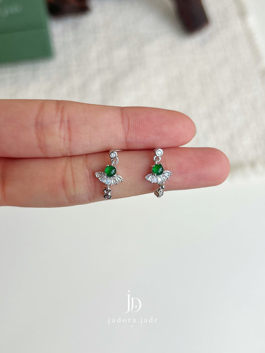 Cui Yu Liu Guang 翠羽流光 | Jade Earrings