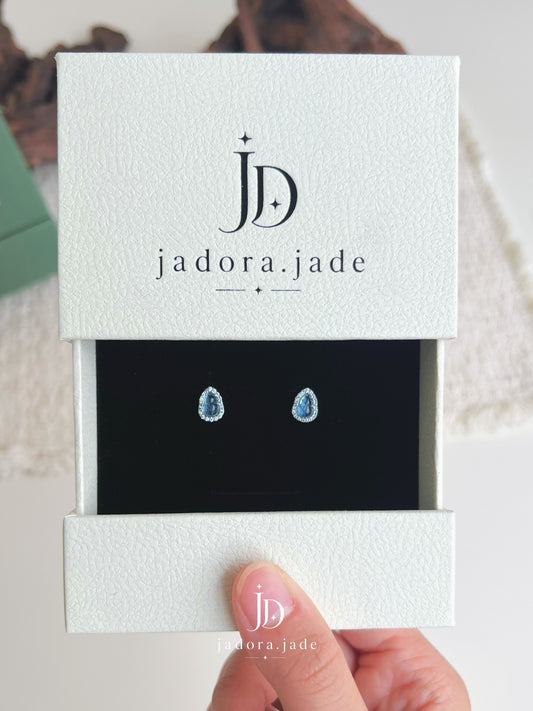 Aquamarine Silver Earrings