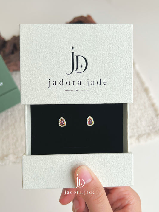 Blush Hulu 粉彩葫芦 | Pink Tourmaline Earrings