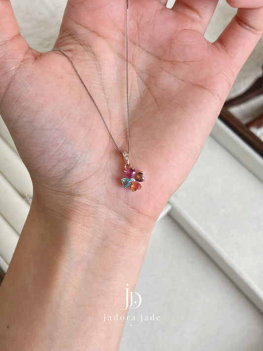 Prism Reverie 绮彩幻梦 | Rainbow Tourmaline Pendant