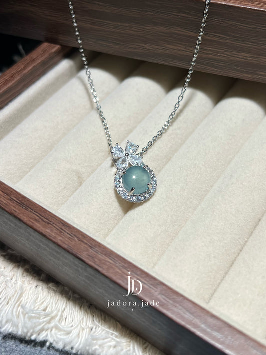 Princess Blue Cabochon Pendant | 公主蓝翡翠蛋面吊坠